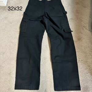 Dakota (Carhartt Alike) Men's Black Cargo Pants - 32x32